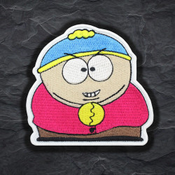 Eric Cartman South Park Patch Cartoon ricamato termoadesivo / manica in velcro
